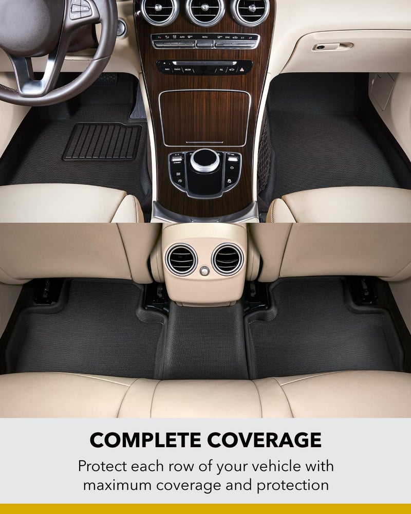 3D MAXpider Custom Fit Kagu Floor Mat (Black) Compatible with Ford Mustang 2015-2026 (2 Eyelets) - Front Row - Image 2